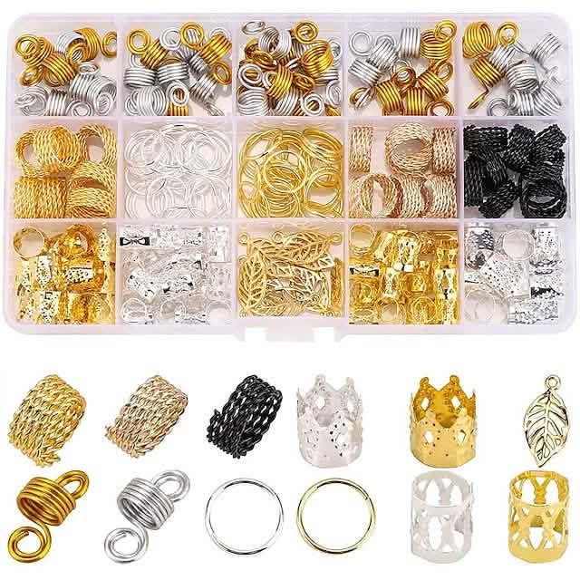 200-Pieces: Loc Hair Jewelry for Women Braids and Dreadlocks-200-Pieces: Loc Hair Jewelry for Women Braids and Dreadlocks