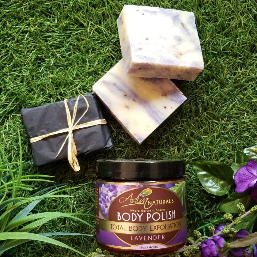 Luxurious Body Polish Scrub + 3 Soaps Set-Luxurious Body Polish Scrub + 3 Soaps Set