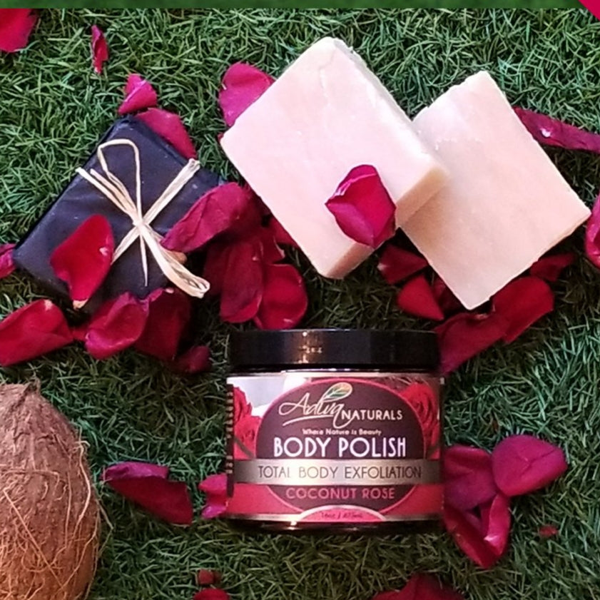 Luxurious Body Polish Scrub + 3 Soaps Set-Luxurious Body Polish Scrub + 3 Soaps Set
