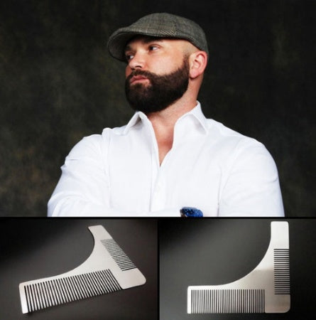 Beard Styling Template Grooming Tool Beard Brush Stainless Steel-7ca1d6aaaa05605df5bece44550f7003