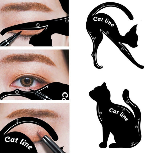 Eye shadow eyeliner makeup tool cat eye card-6695b30598d8f774090aef350e35a0cf