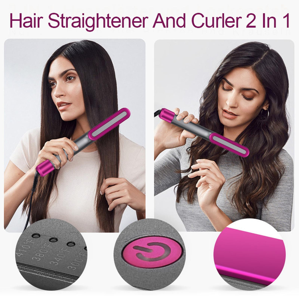 Warm curling hair straightener-96efa4b86453e2ad81b4373035db6013