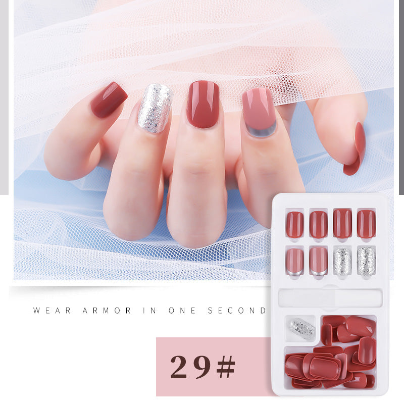 30pcs Detachable False Nail Artificial Tips Set Full Cover for Short Decoration-615c72a67f3f6dc4071c30b62cf888a7