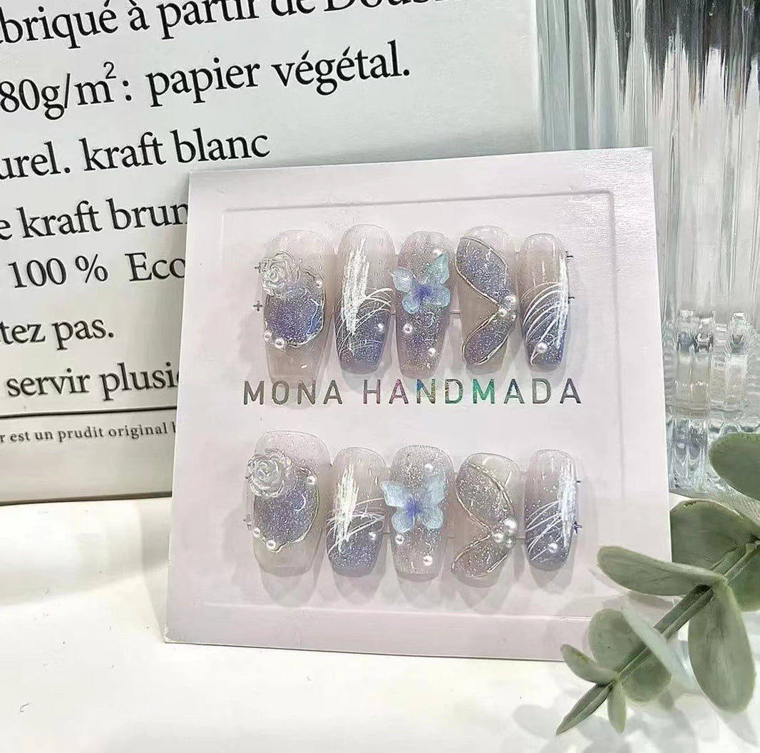 Purely Hand-wearing Bridal Fake Nails-d0452063f28800057f6ebf7fec21426c