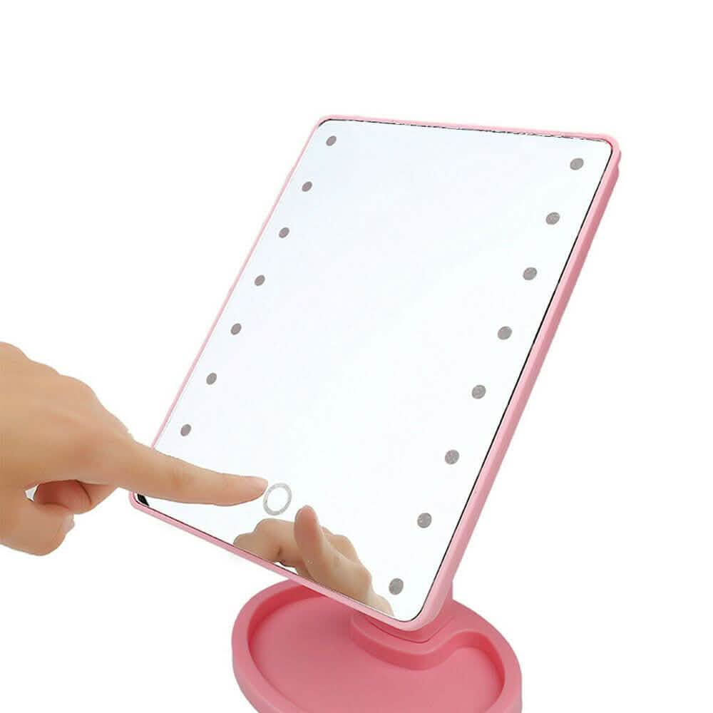 22 LED Touch Screen Desktop Stand Mirror-22 LED Touch Screen Desktop Stand Mirror