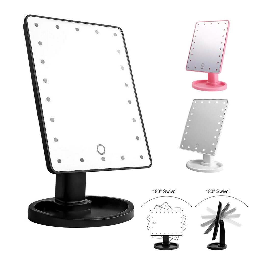 22 LED Touch Screen Desktop Stand Mirror-22 LED Touch Screen Desktop Stand Mirror