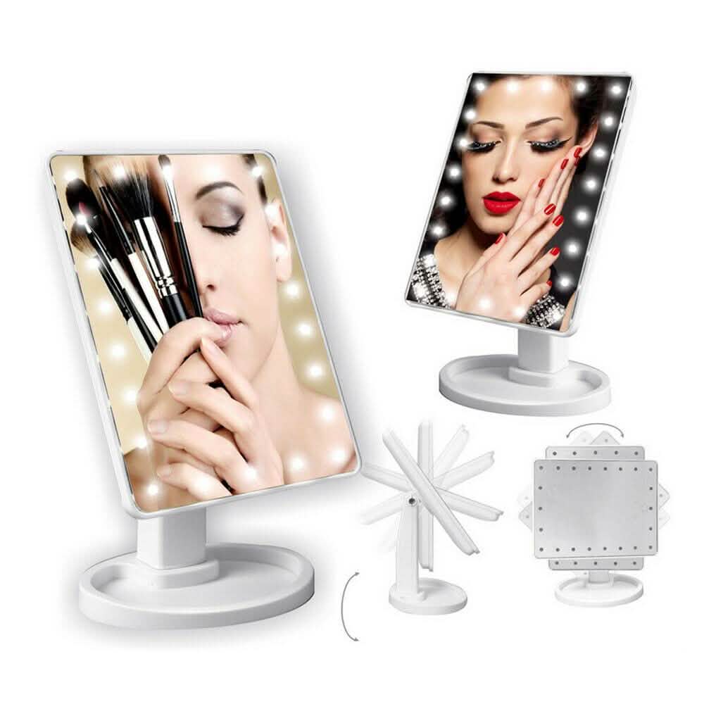 22 LED Touch Screen Desktop Stand Mirror-22 LED Touch Screen Desktop Stand Mirror