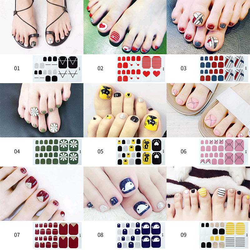 Nail Foot Sticker Cute Waterproof Foot Nail Sticker-59bf0f8178cb58dbae185f1ccd07c74f