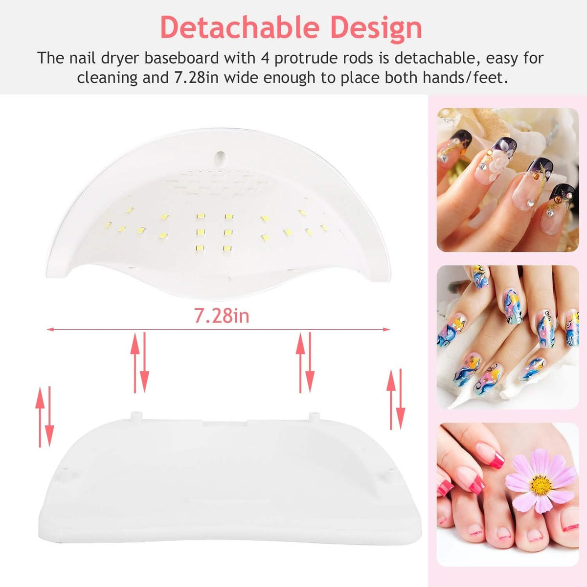 220W UV LED Nail Lamp Gel Polish Dryer-220W UV LED Nail Lamp Gel Polish Dryer