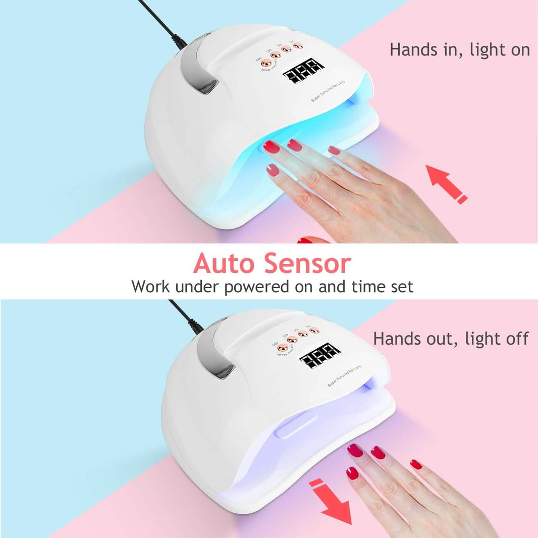 220W UV LED Nail Lamp Gel Polish Dryer-220W UV LED Nail Lamp Gel Polish Dryer