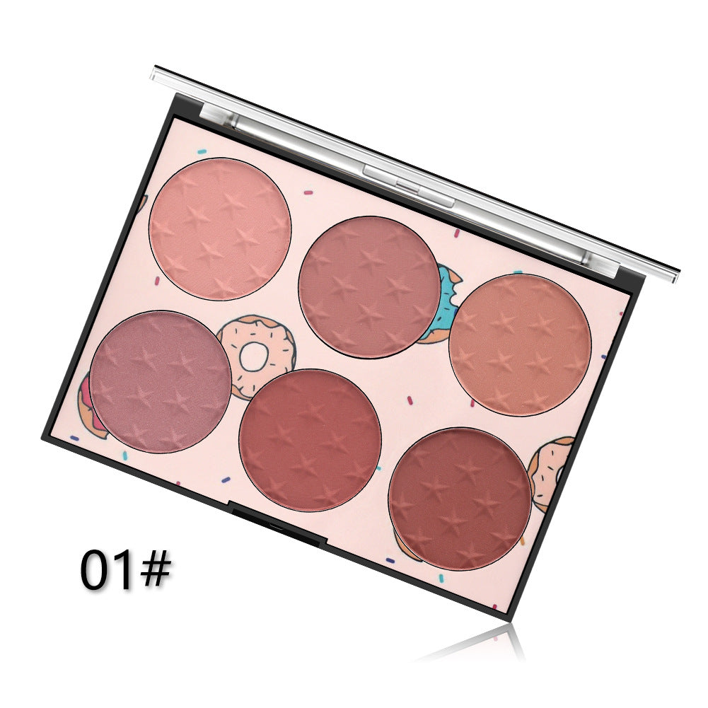 Six-color Blush Natural Skin-friendly Rouge Makeup-73a7fd63840cead85f4a2069d2817641