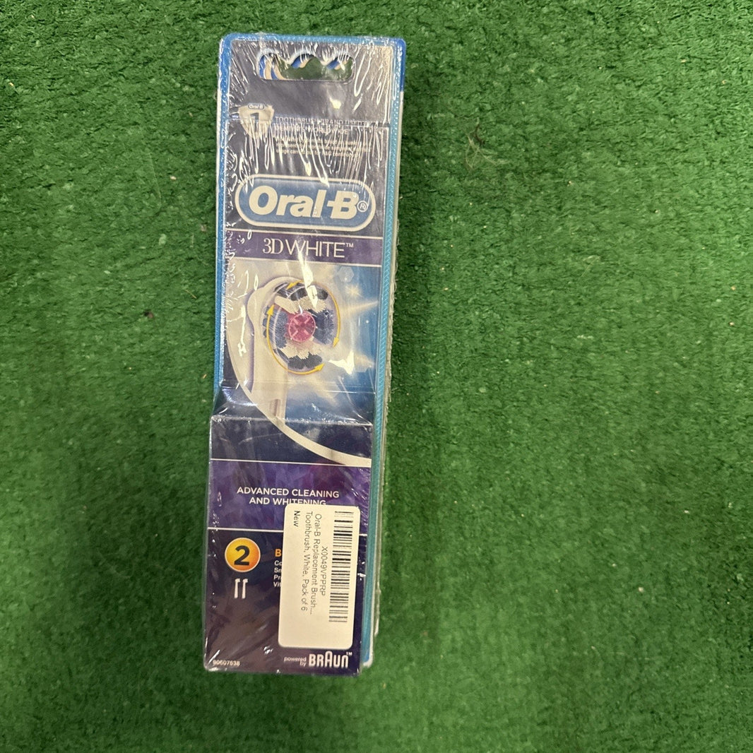 Oral B 3D White Electric Toothbrush Heads Pack of 6 for Whitening Cleaning-Oral B 3D White Electric Toothbrush Heads Pack of 6 for Whitening Cleaning