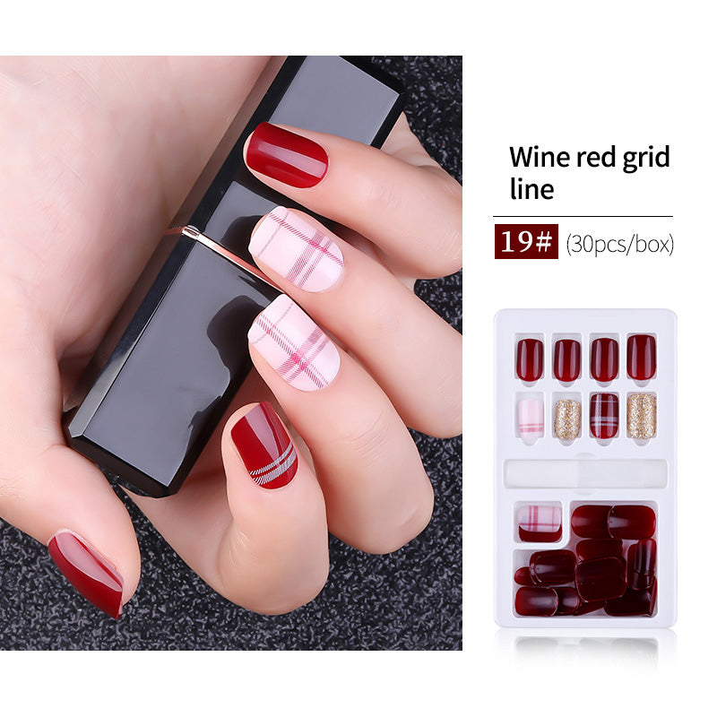 30pcs Detachable False Nail Artificial Tips Set Full Cover for Short Decoration-aa2b908bbdb77acebc61dcf0f53e0f5e
