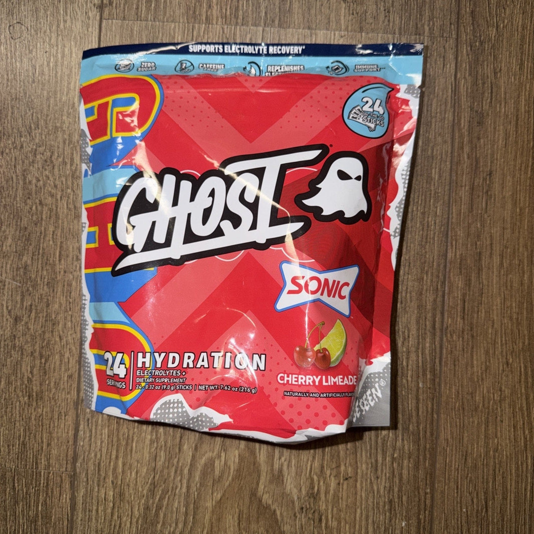 Ghost Hydration Sticks — Cherry Limeade, 216g (Best By 1/2027)-Ghost Hydration Sticks — Cherry Limeade, 216g (Best By 1/2027)