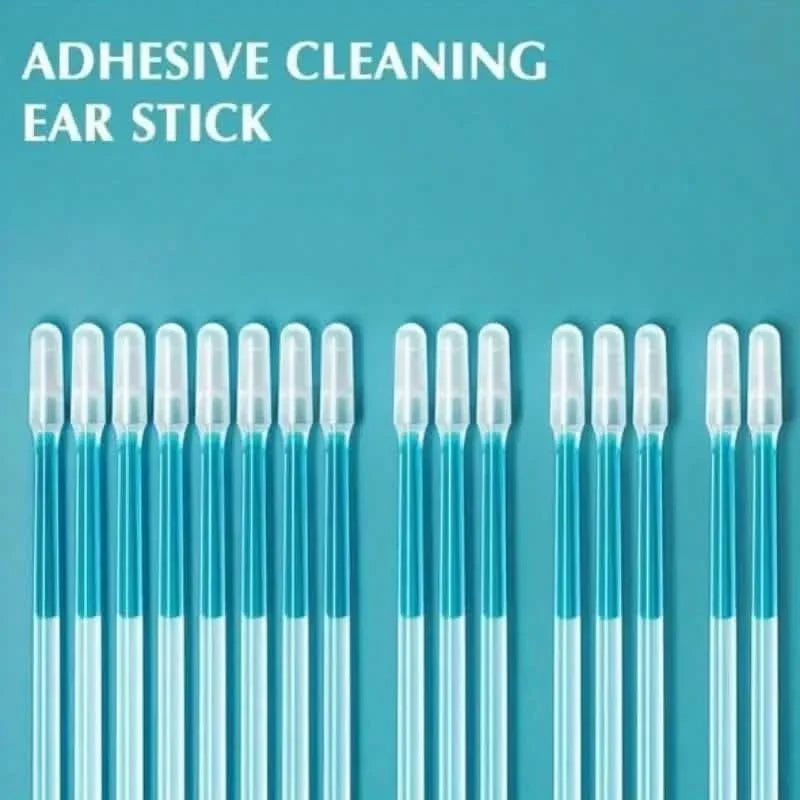 24-Pack: Soft Silicone Disposable Adhesive Ear Cleaning Sticks-24-Pack: Soft Silicone Disposable Adhesive Ear Cleaning Sticks