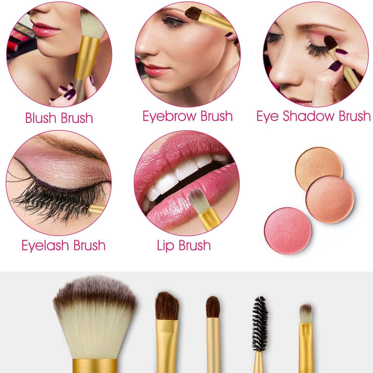 24-Piece: Makeup Brushes Set-24-Piece: Makeup Brushes Set