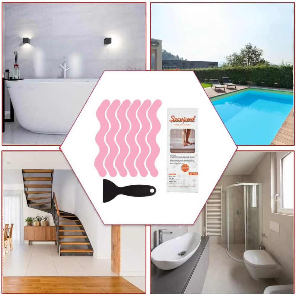 24-Piece: Safe Tub Strips Adhesive Non-Slip Shower Stickers Set-24-Piece: Safe Tub Strips Adhesive Non-Slip Shower Stickers Set