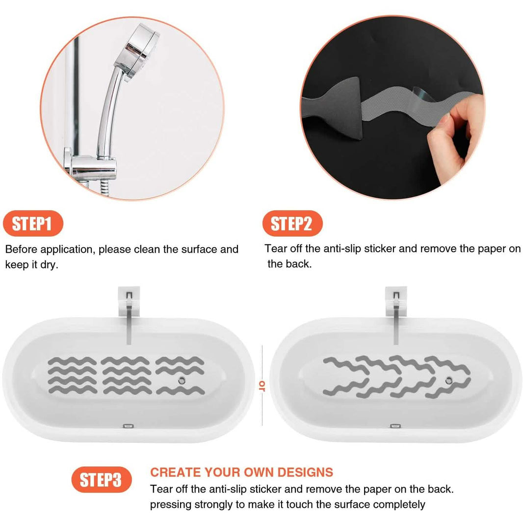 24-Piece: Safe Tub Strips Adhesive Non-Slip Shower Stickers Set-24-Piece: Safe Tub Strips Adhesive Non-Slip Shower Stickers Set