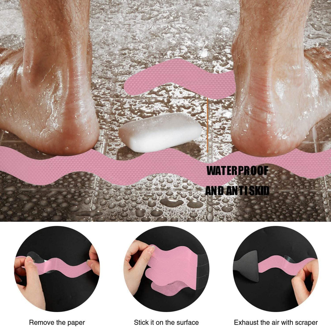 24-Piece: Safe Tub Strips Adhesive Non-Slip Shower Stickers Set-24-Piece: Safe Tub Strips Adhesive Non-Slip Shower Stickers Set