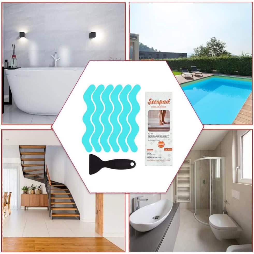 24-Piece: Safe Tub Strips Adhesive Non-Slip Shower Stickers Set-24-Piece: Safe Tub Strips Adhesive Non-Slip Shower Stickers Set