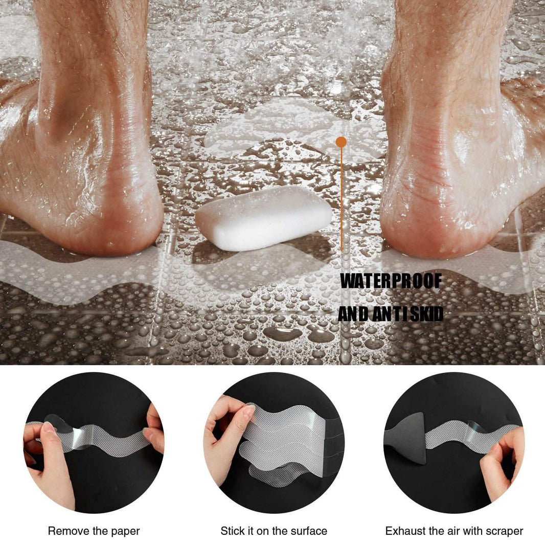 24-Piece: Safe Tub Strips Adhesive Non-Slip Shower Stickers Set-24-Piece: Safe Tub Strips Adhesive Non-Slip Shower Stickers Set