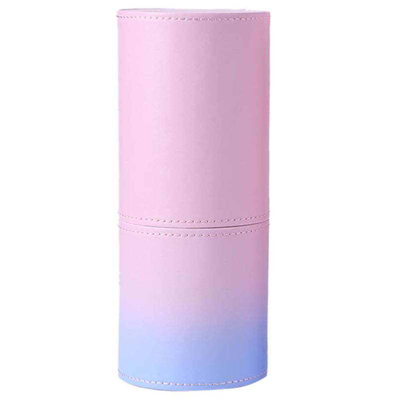 Gradient PU Leather Makeup Brush Holder Cup-b135d7bbbe3991c36c123623aaac525e