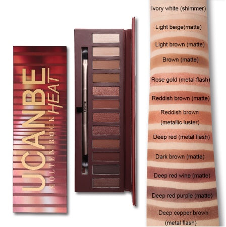 Molten Rock Heat Eye Shadow Makeup Palette Nude Shimmer Matte Smoky Eyeshadow Red Brown Pumpkin Cosmetics-e58e733b842bc3b2e3d0c8d22e8a9729