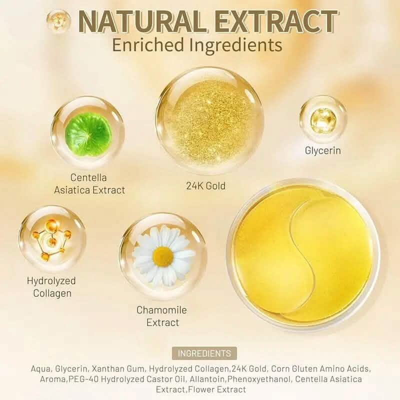25-Pairs: 24K Gold Eye Mask-25-Pairs: 24K Gold Eye Mask