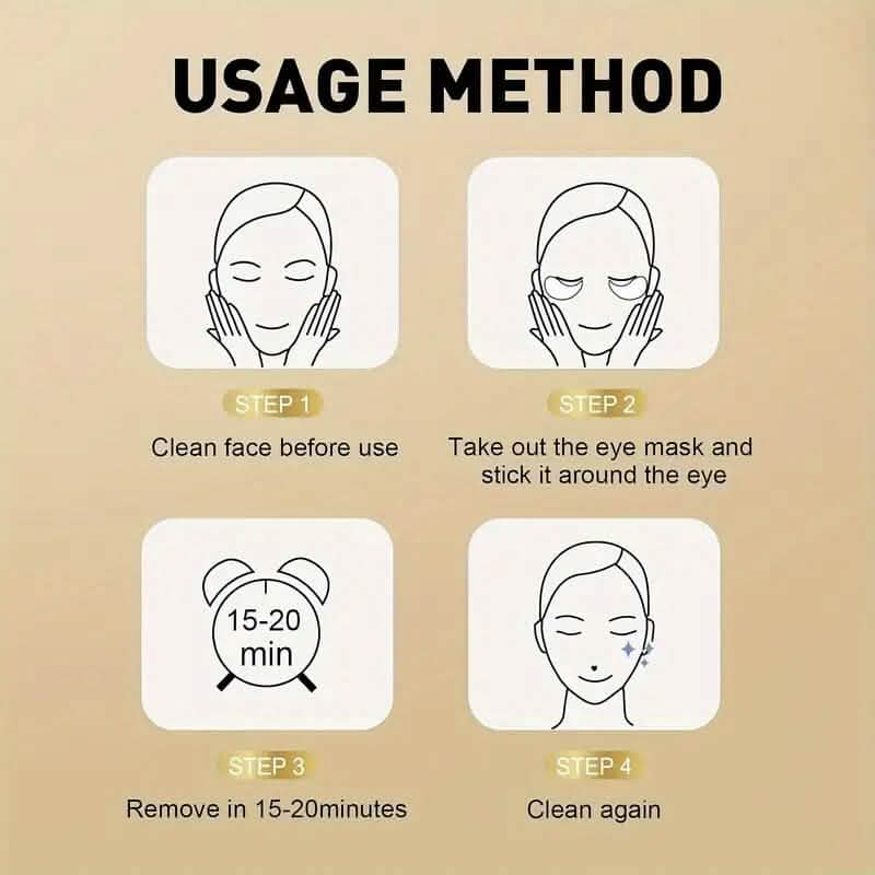 25-Pairs: 24K Gold Eye Mask-25-Pairs: 24K Gold Eye Mask