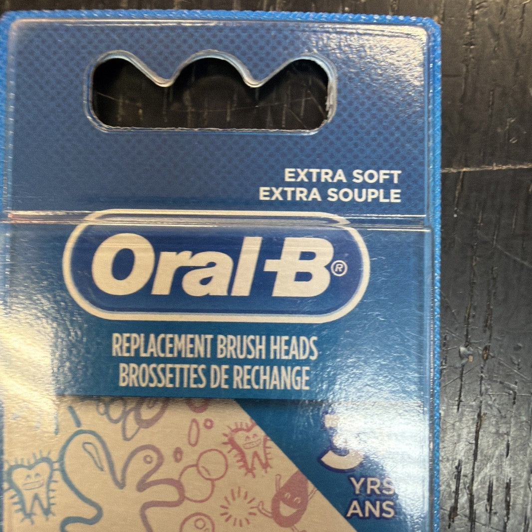 Oral-B Kids Extra Soft Replacement Brush Heads, 2 Count, Ages 3+ #G40-Oral-B Kids Extra Soft Replacement Brush Heads, 2 Count, Ages 3+ #G40