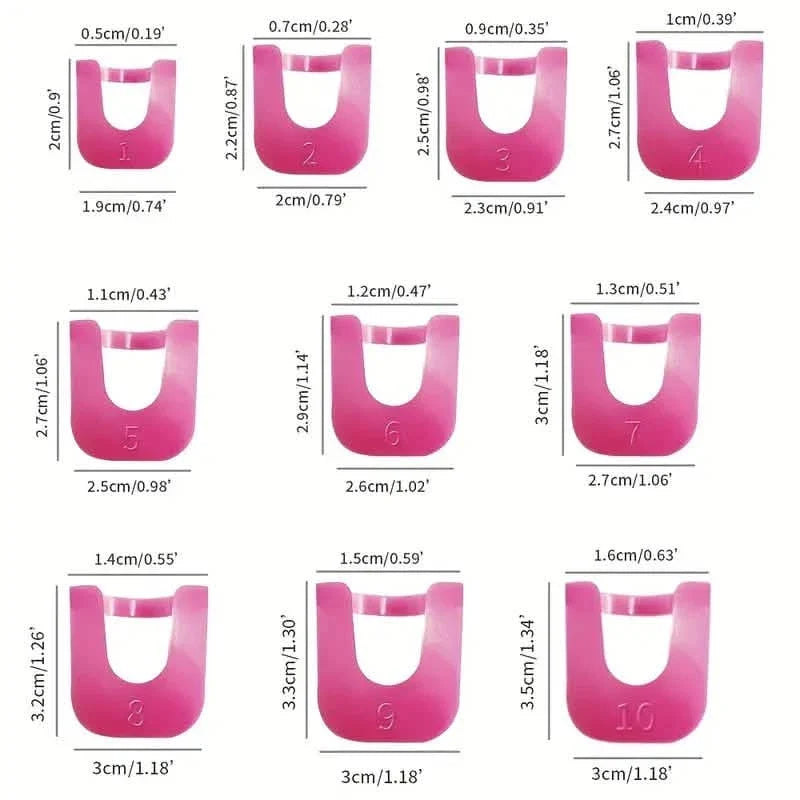 26-Pieces U Curve Shape 10 Sizes Nail Protector-26-Pieces U Curve Shape 10 Sizes Nail Protector
