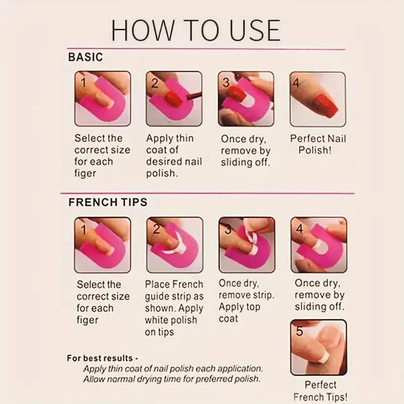 26-Pieces U Curve Shape 10 Sizes Nail Protector-26-Pieces U Curve Shape 10 Sizes Nail Protector