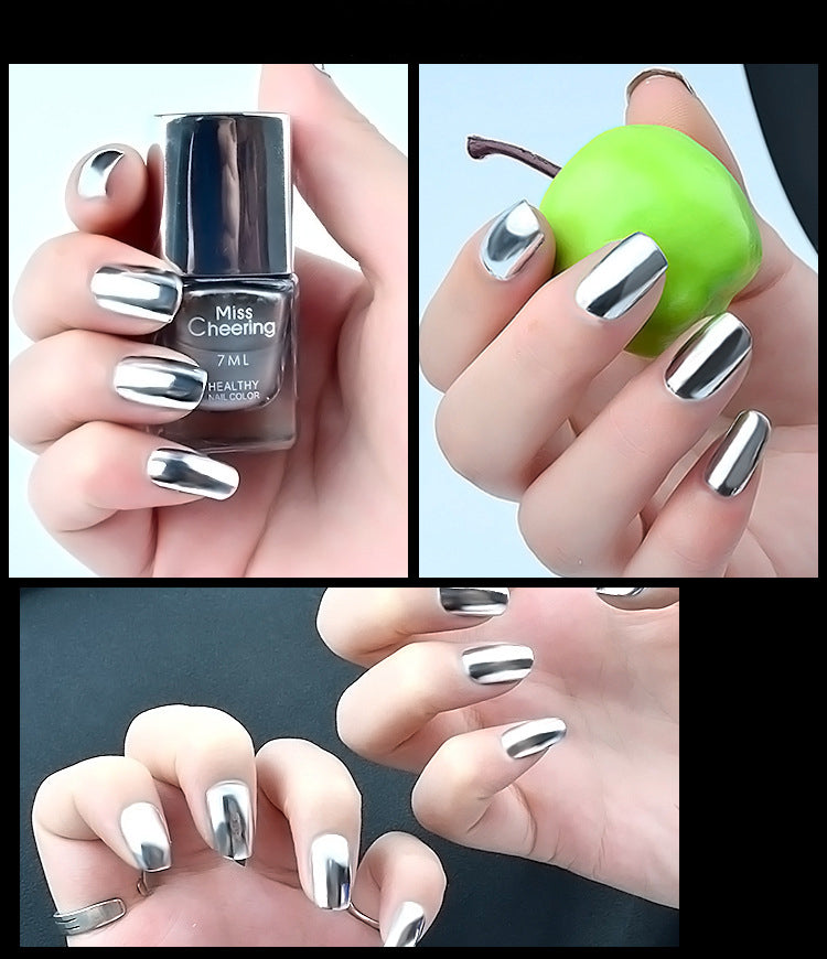 Mirror Silver Nail Polish Base Coat Manicure Nail Treatment-8bb8af0fa0fedb866fff6ff7889983f5