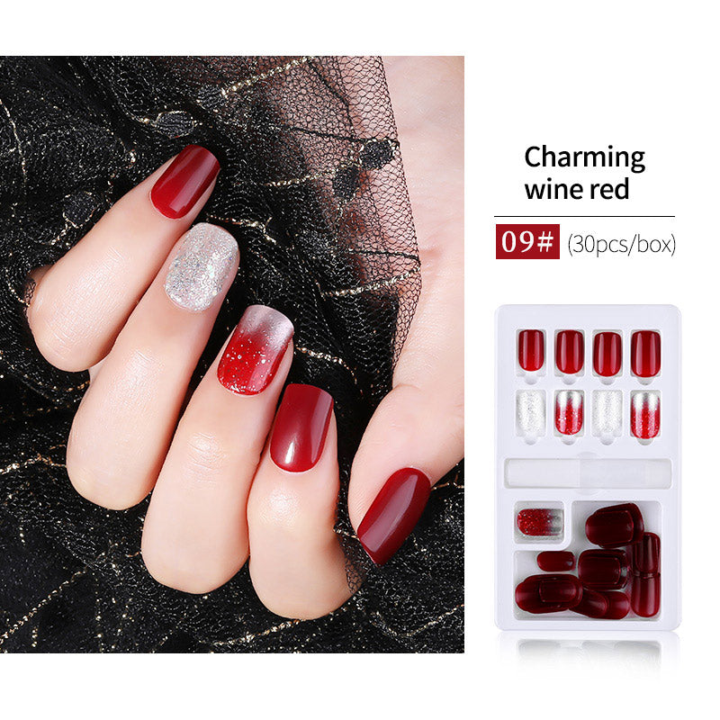 30pcs Detachable False Nail Artificial Tips Set Full Cover for Short Decoration-550ec9af2344fab3fa002815b3e34ae9