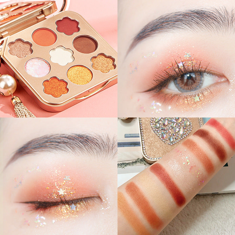 Nine Colors Matte Pearlescent Waterproof Long Lasting Star Bright Diamond Eyeshadow Palette-7b6b8481f69da4f4b5a5001016d63908