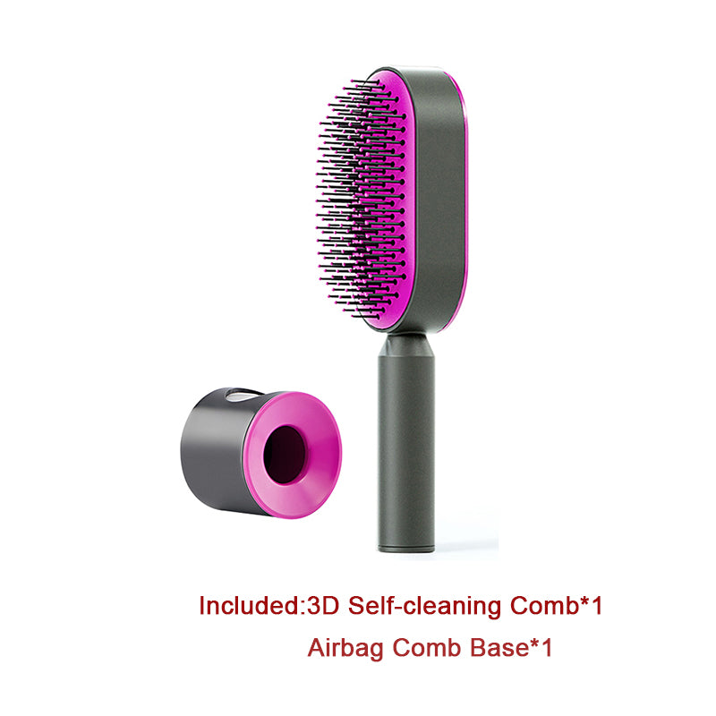 Self Cleaning Hair Brush For Women One-key Cleaning Hair Loss Airbag Massage Scalp Comb Anti-Static Hairbrush-8532f36a19851d72d07d972a0ce44e7a