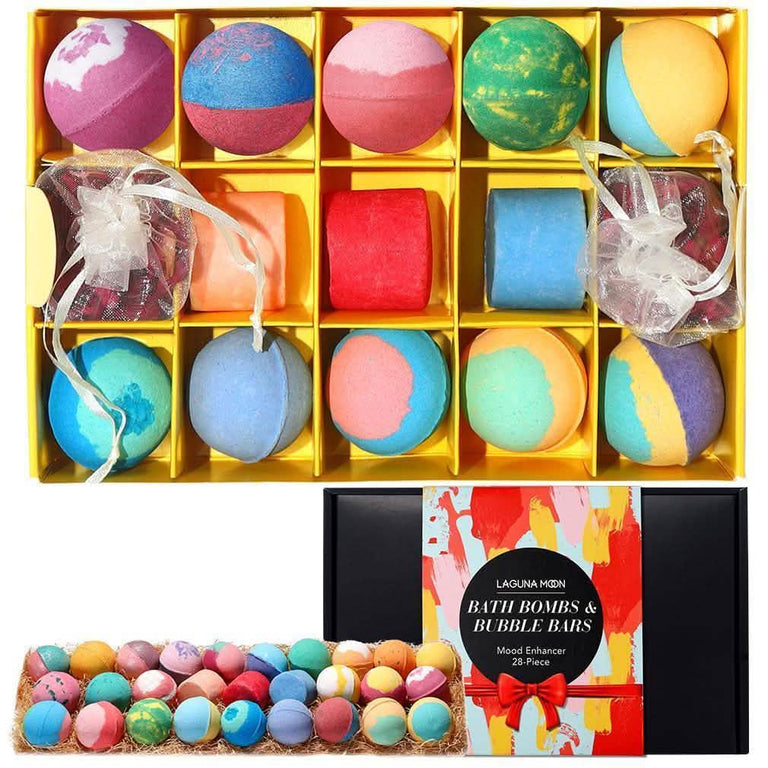 28-Piece: Bath Bombs and Bubble Bars Set