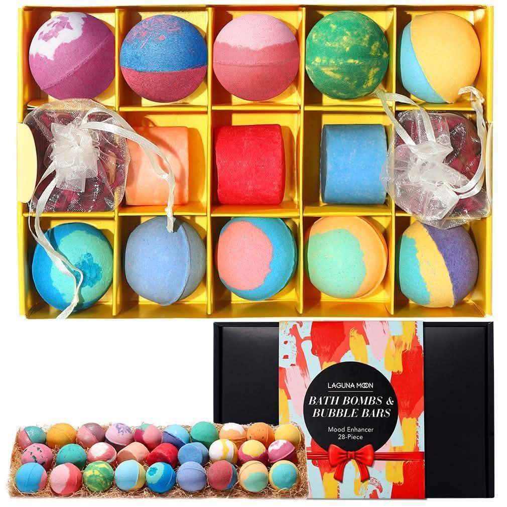 28-Piece: Bath Bombs and Bubble Bars Set-28-Piece: Bath Bombs and Bubble Bars Set