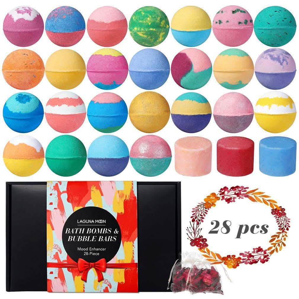 28-Piece: Bath Bombs and Bubble Bars Set-28-Piece: Bath Bombs and Bubble Bars Set