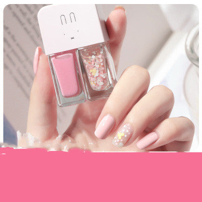 Two In One Nail Polish Set Creative Baking Free Quick Drying Long Lasting No Fade Frosted Double Colored Nail Manicure Oil-4e50ba60256f7a663382a73731a613bb