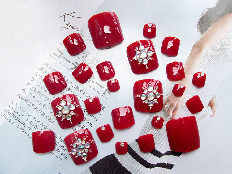 Pro Artificial Acrylic Toe Nails 24pcs Patch-8b473deb81b79c418f09ce238f6a8ef0