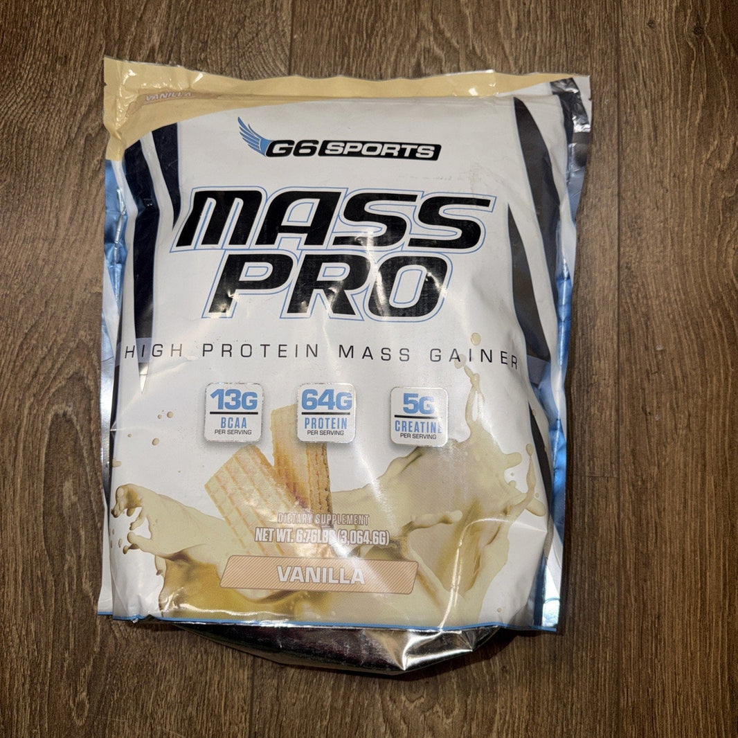 G6 Sports Mass Pro High Protein Mass Gainer — Vanilla, 14 Servings-G6 Sports Mass Pro High Protein Mass Gainer — Vanilla, 14 Servings
