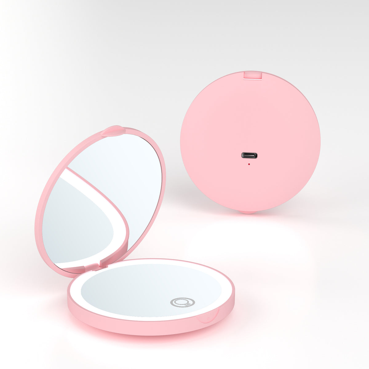 Portable Folding Led Luminous With 2X Amplification Rechargeable Portable Led Make-up Mirror-cf5e24bdf8fa432b9f1503abd6008c14
