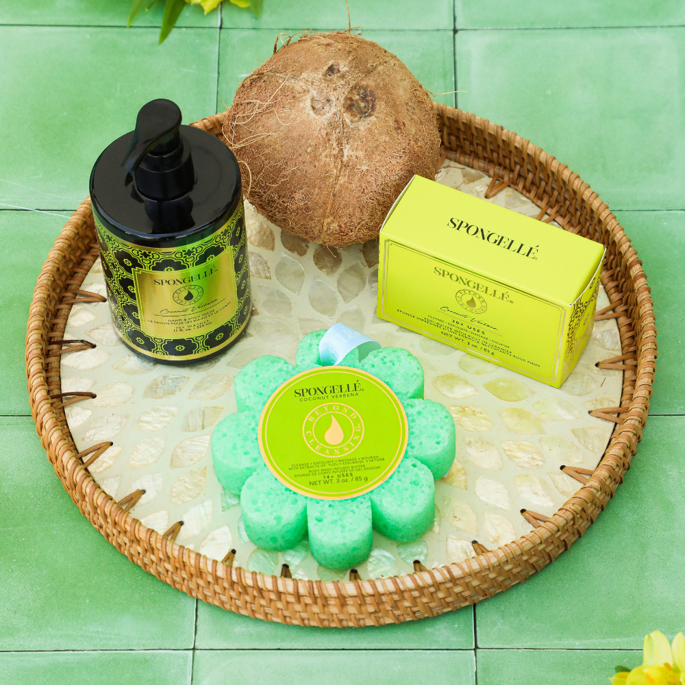 Coconut Verbena Wild Flower, Pedi Buffer, and Body Wash Refill Set-Coconut Verbena Wild Flower, Pedi Buffer, and Body Wash Refill Set