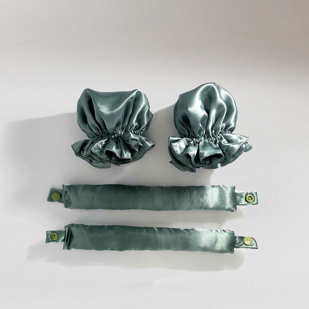 Satin Heatless Curler + Satin Wrap-Satin Heatless Curler + Satin Wrap