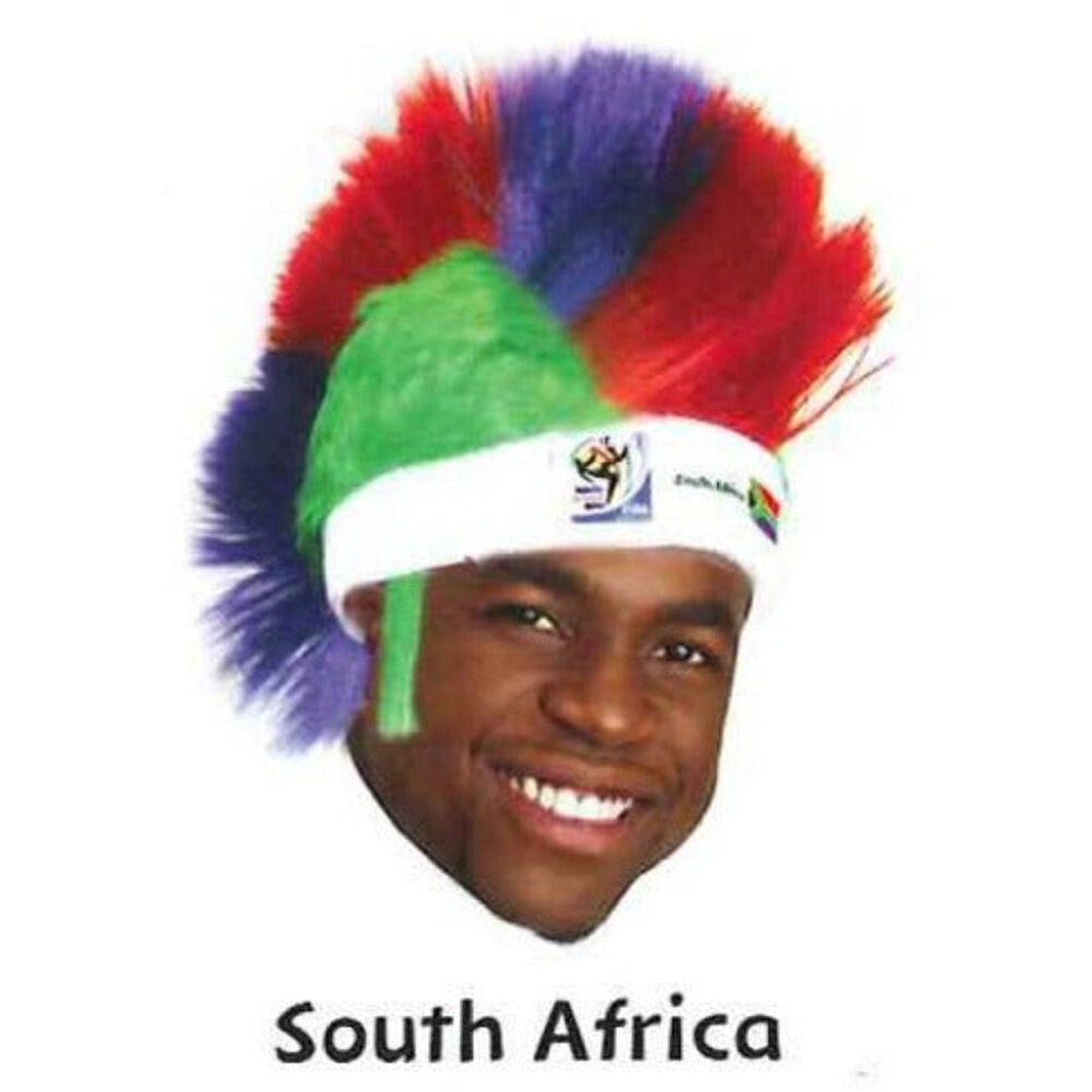 South Africa World Cup Soccer Mohawk Wig 25-Count Case Pack – Official FIFA Licensed Retro Fan Gear-South Africa World Cup Soccer Mohawk Wig 25-Count Case Pack – Official FIFA Licensed Retro Fan Gear
