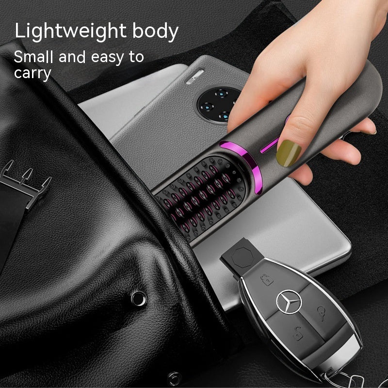 Wireless Straight Comb USB Charging Hairdressing Comb Rolls-b458d2a65278c17c3b792dab497225ef