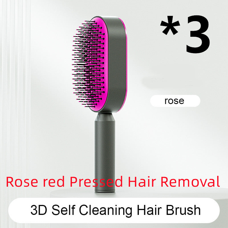 Self Cleaning Hair Brush For Women One-key Cleaning Hair Loss Airbag Massage Scalp Comb Anti-Static Hairbrush-68c0a4b42c3f30006b98cb7bf644e9bb
