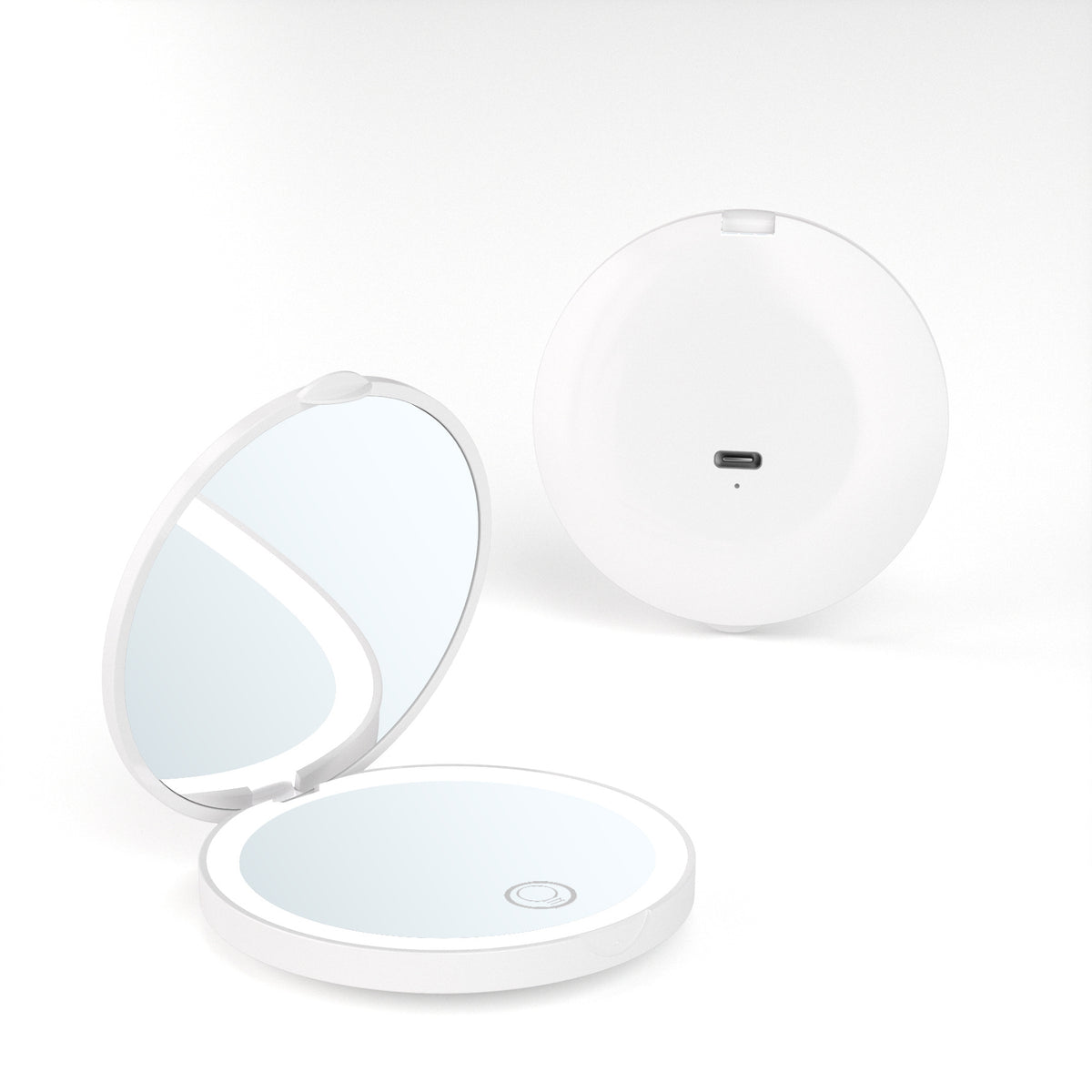Portable Folding Led Luminous With 2X Amplification Rechargeable Portable Led Make-up Mirror-5a2127a7c574a5d8dff1be5c44240565