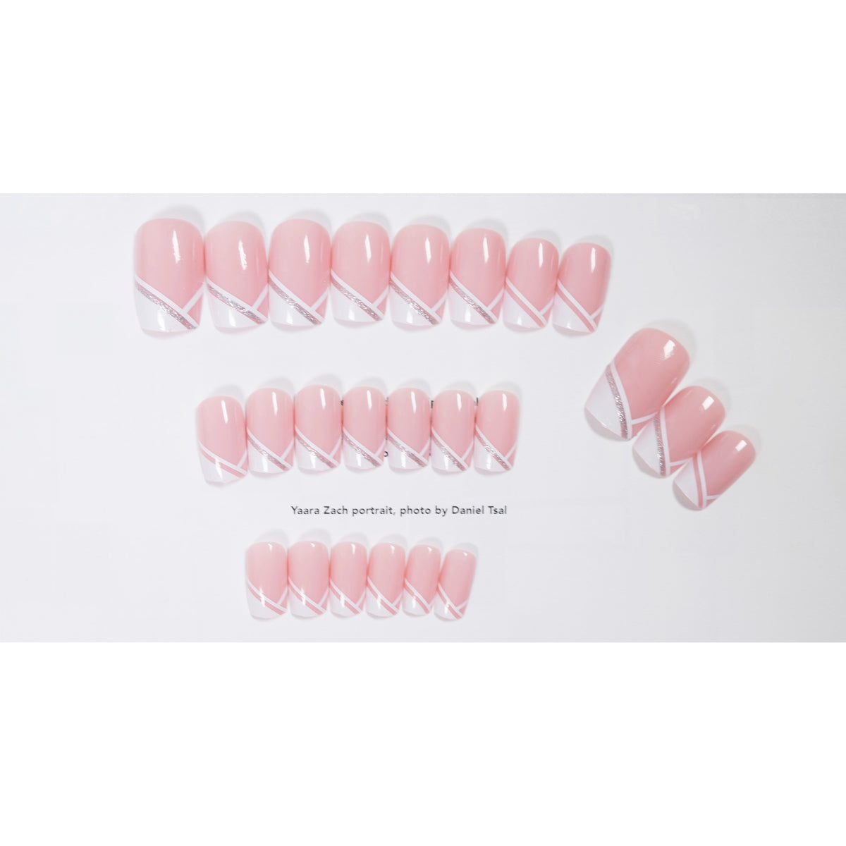 Oblique French Simple Wearing Manicure Finished Fake Nails-3f00c9a54fcb22d4d321401045f10a7b